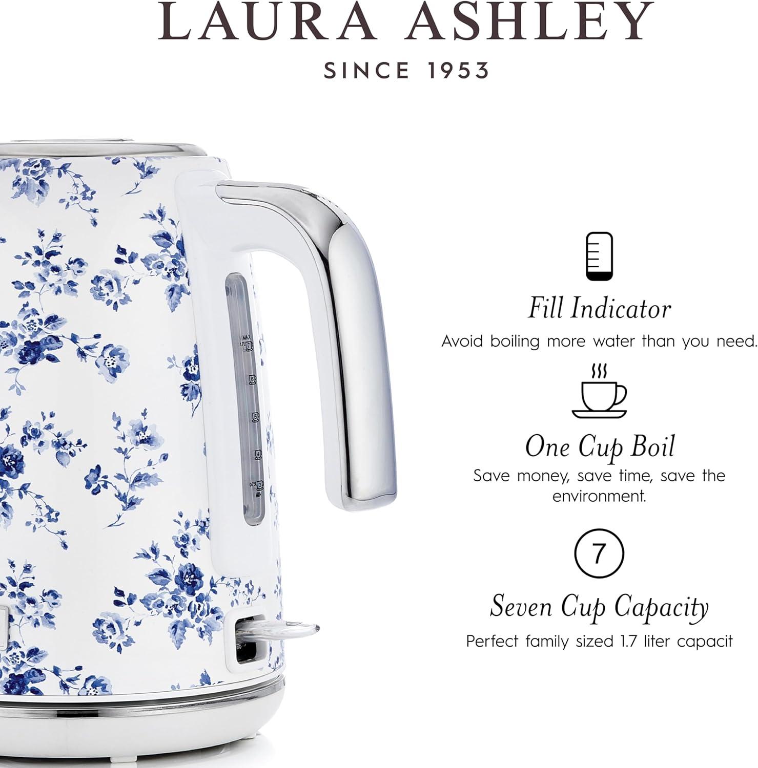 VQ Laura Ashley 1.7 Liter Jug Kettle, China Rose