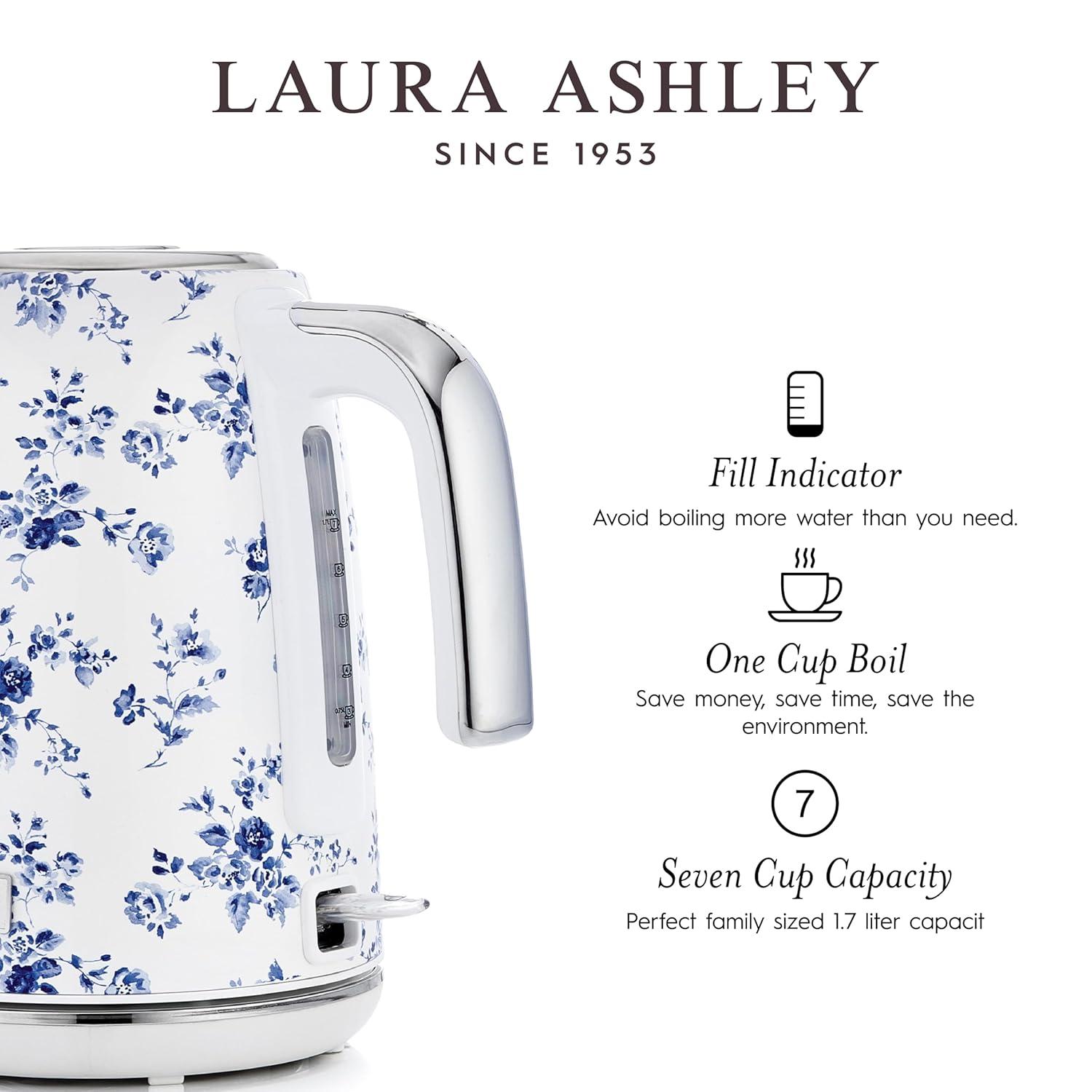 Laura Ashley VQ Laura Ashley 1.7 Liter Jug Kettle, China Rose