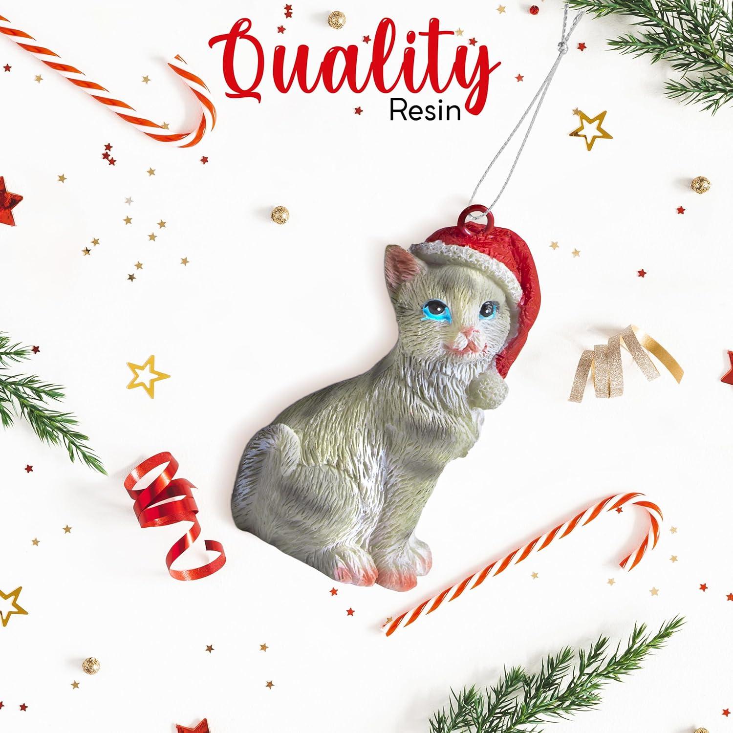 Charlton Home® Santa Cat Ornament