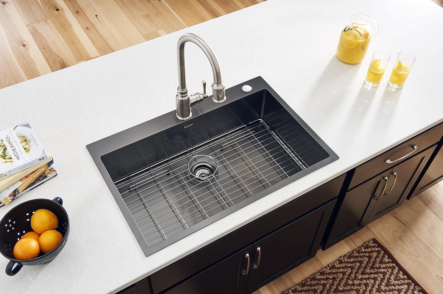 Ruvati 33 x 22 inch Stainless Steel Drop-in Topmount Kitchen Sink