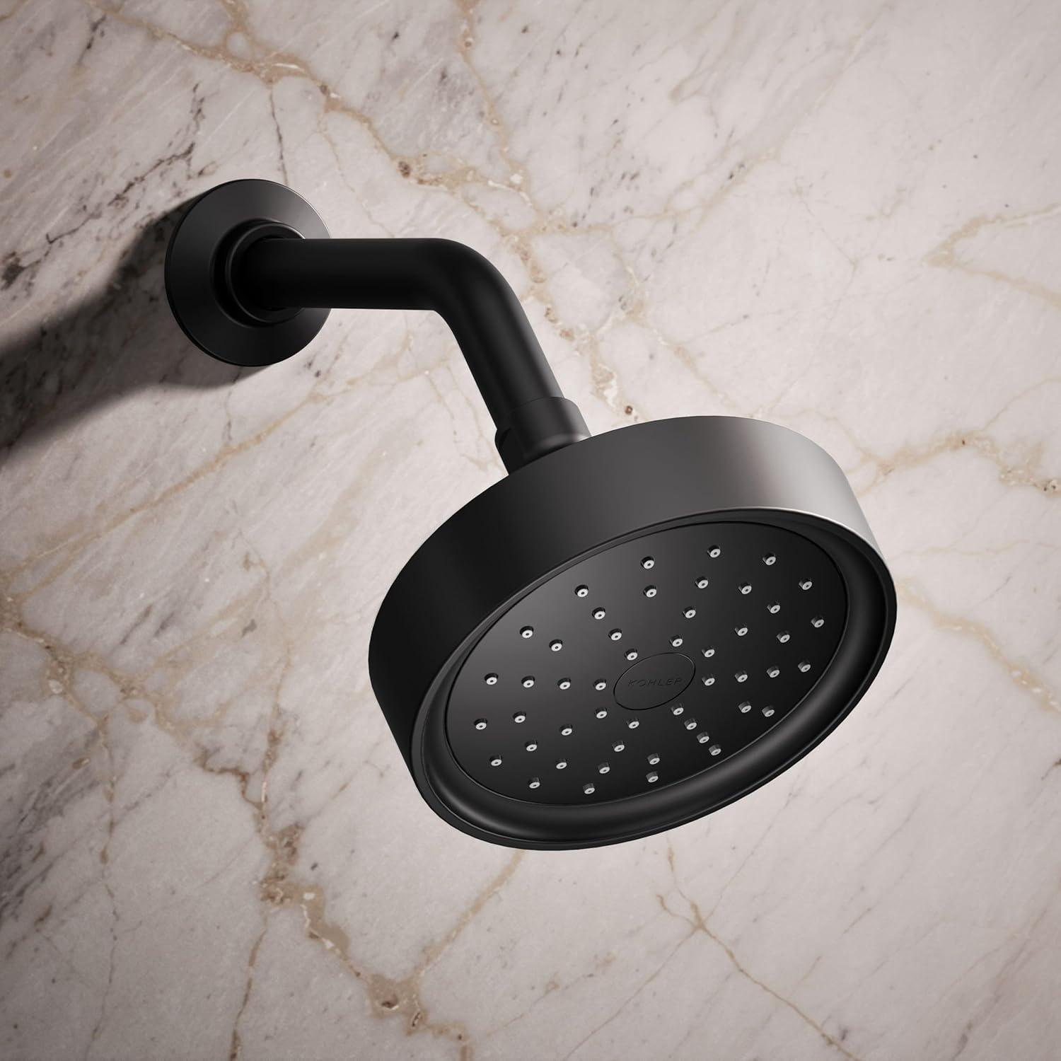 Kohler Purist 2.5 Gpm Multifunction Wall Mount Showerhead, Three Spray Settings, 5.5" High Pressure Spray Head