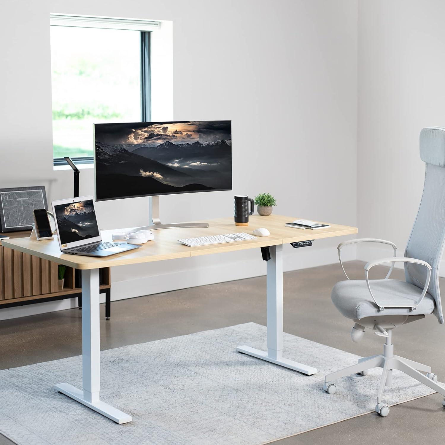 Electric Single Motor Desk Frame (Top Not Included)