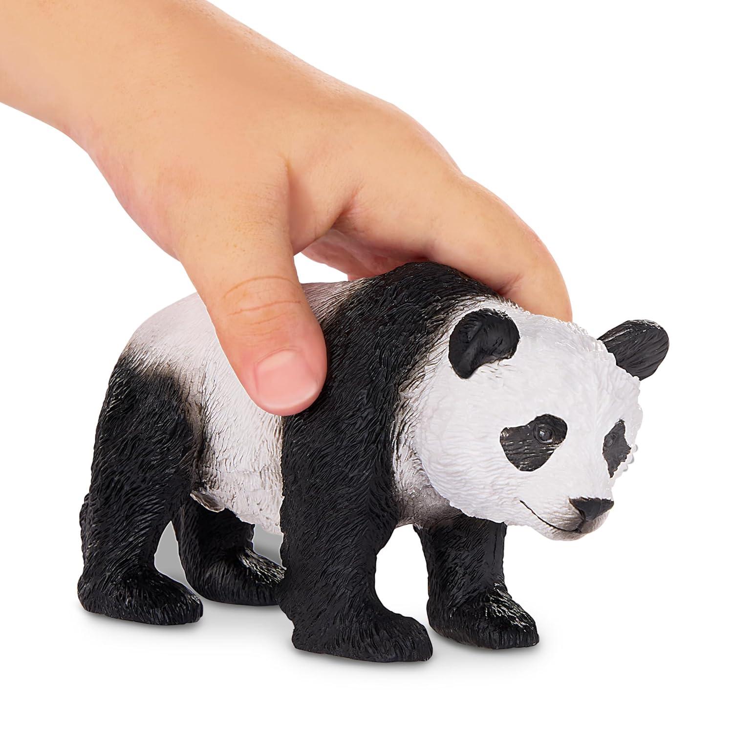 terra by battat - giant panda family - small panda bear animal toys for kids 3-years-old & up (4 pc)