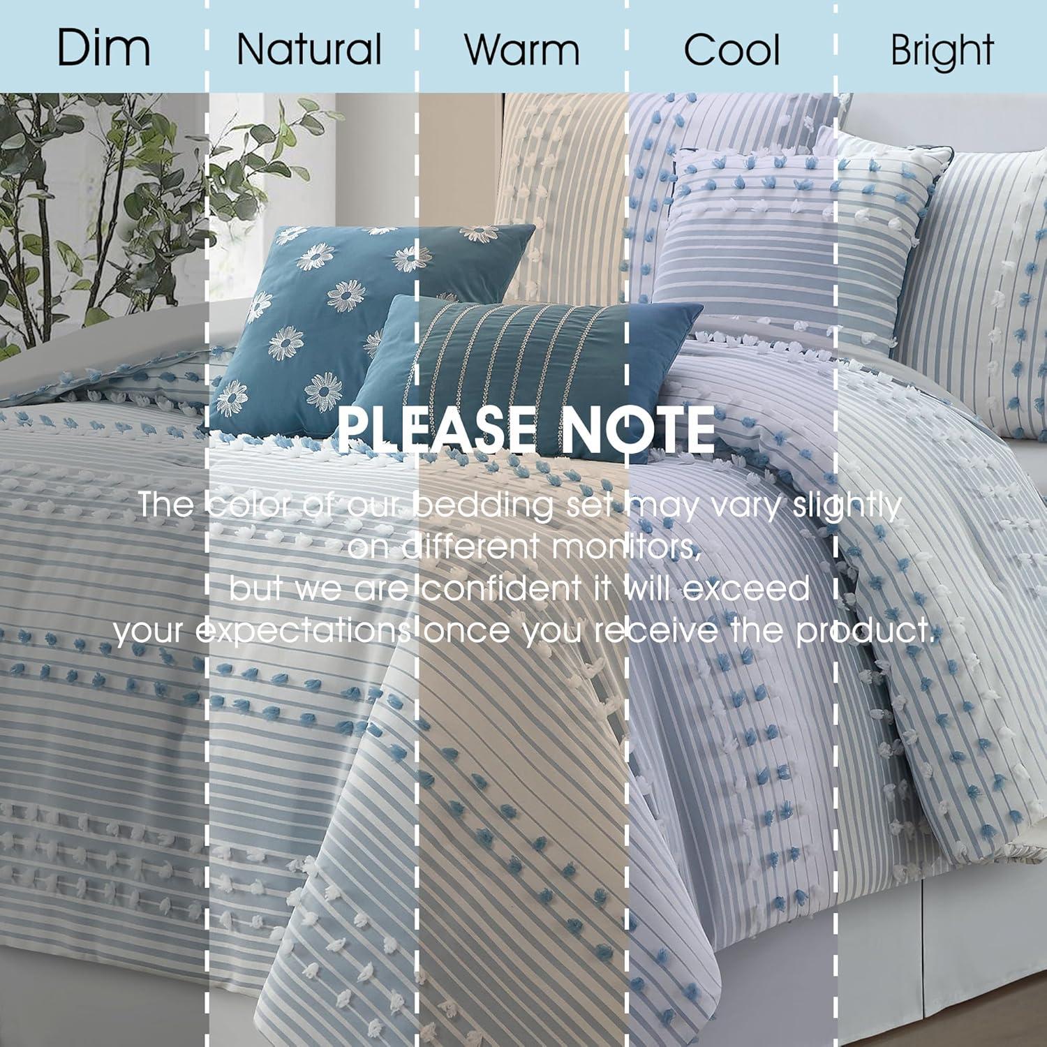 Nanshing America, Inc Clarion Pink 7 Piece Chic Striped Comforter Set