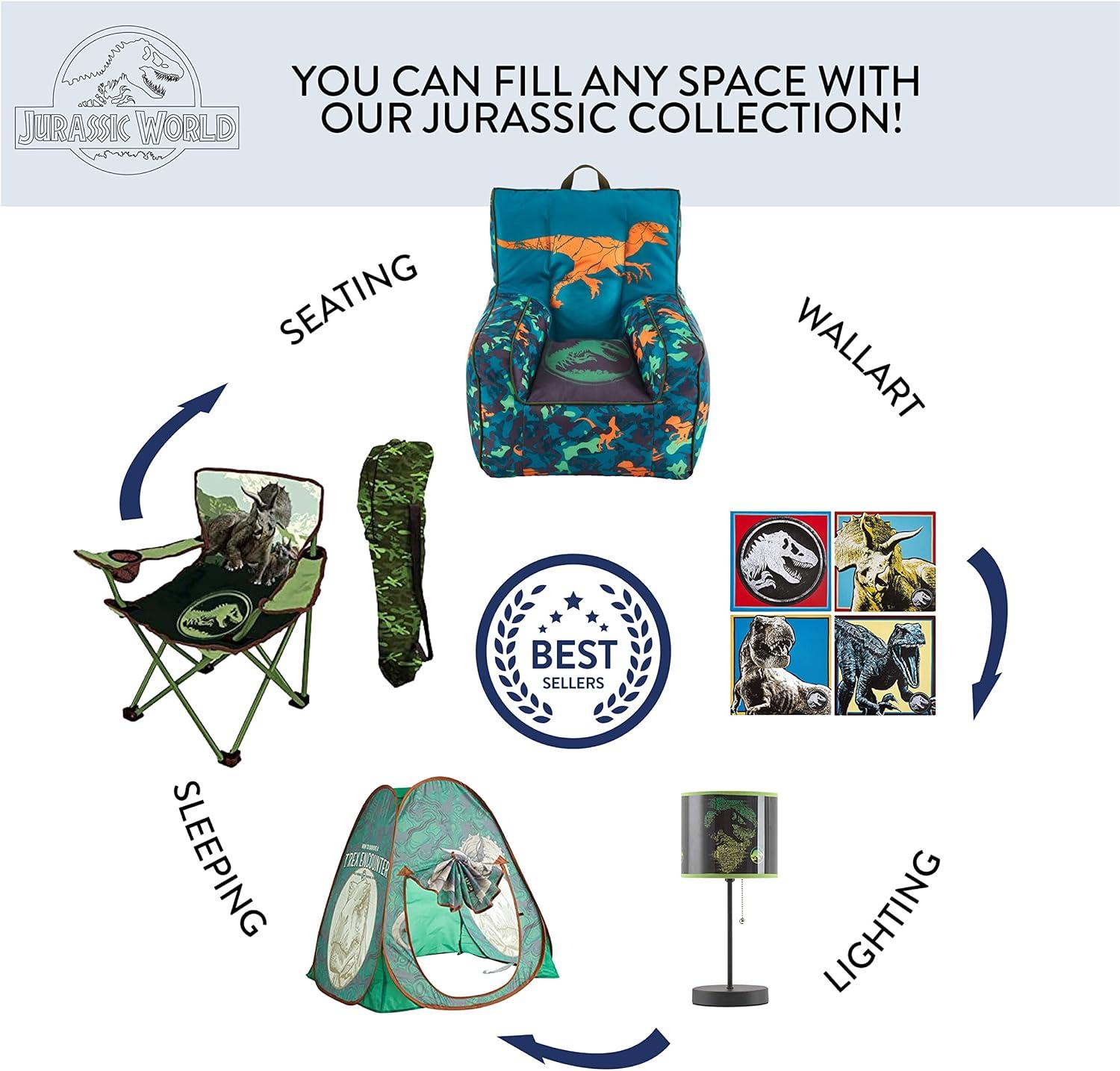 Jurassic World Kids' Blue Fabric Collapsible Storage Cubes, 10"x10", Set of 2