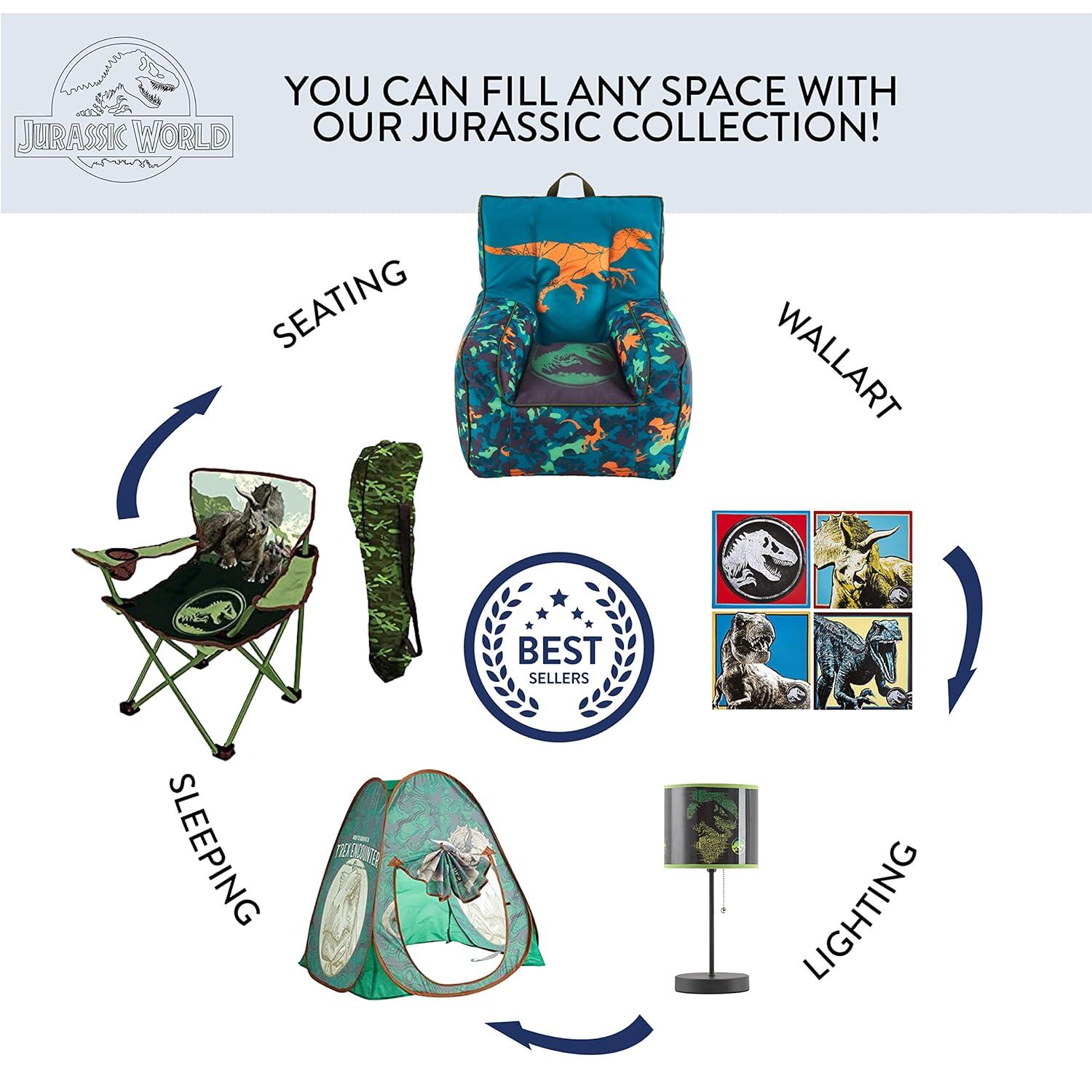 Idea Nuova Jurassic World Set of Two Spacious Collpasible Storage Cubes, 10"x10"