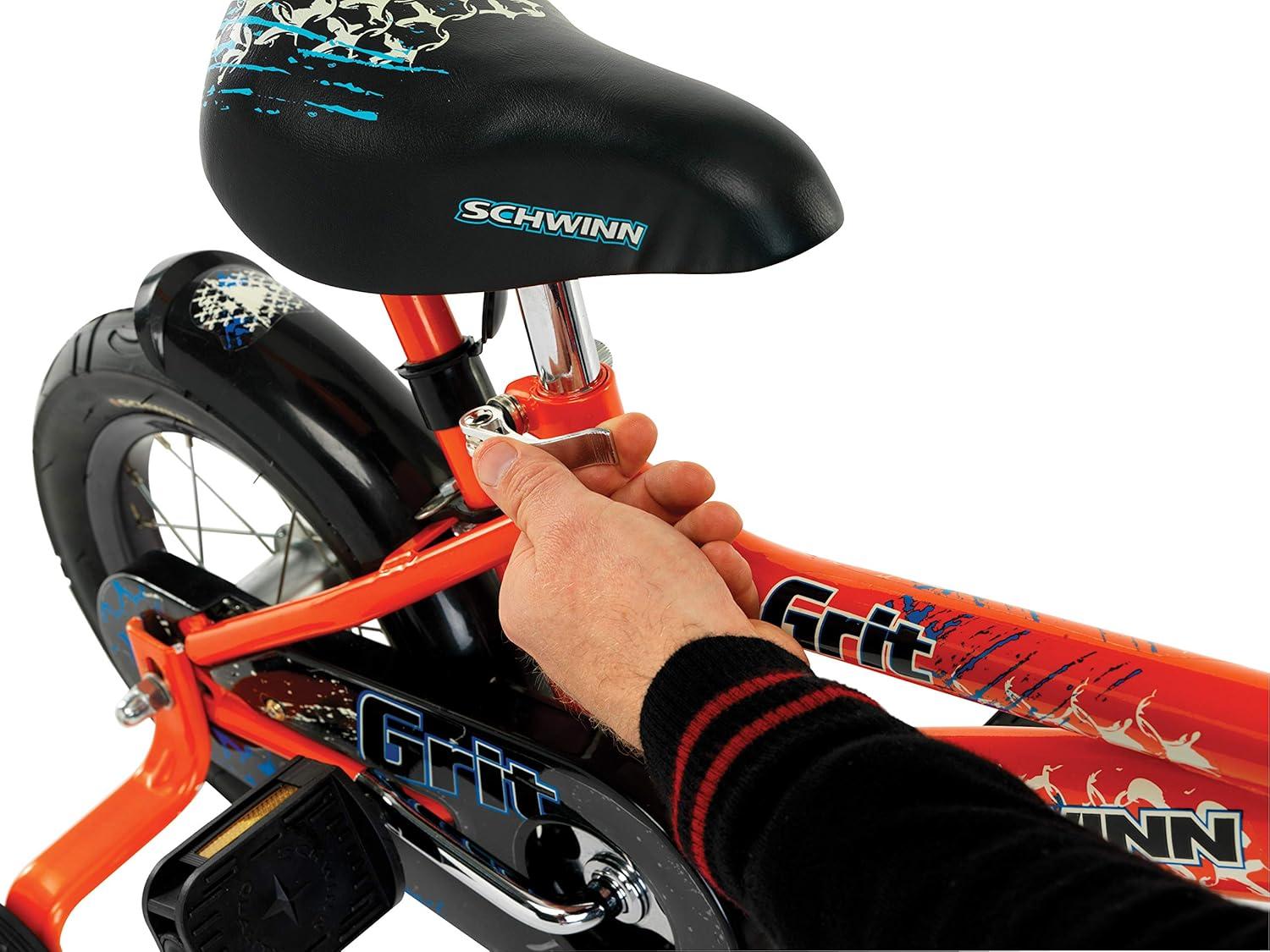 12" Schwinn Orange Grit Boys' Bike with Removable Push Handle
