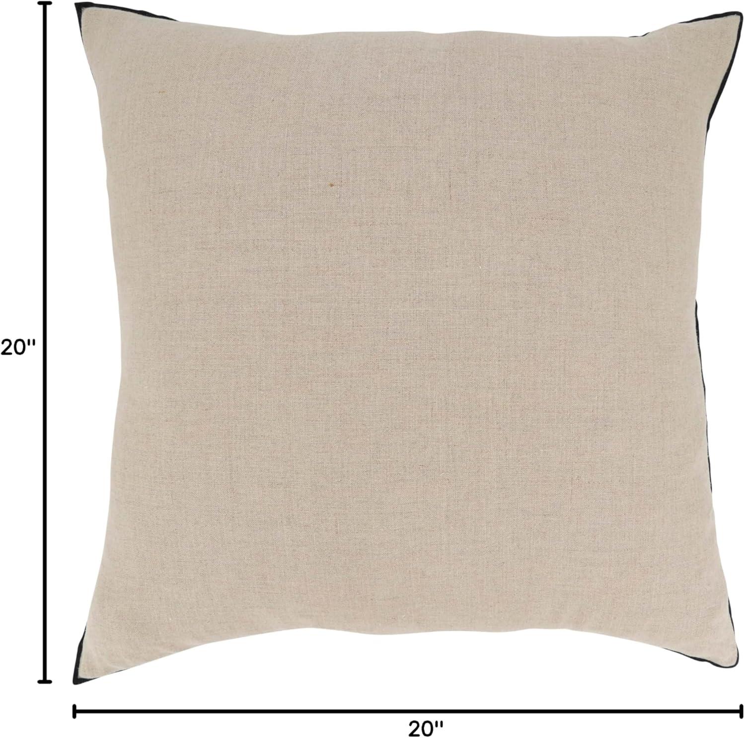 Saro Lifestyle Stonewashed Stitched Edge Poly Filled Throw Pillow