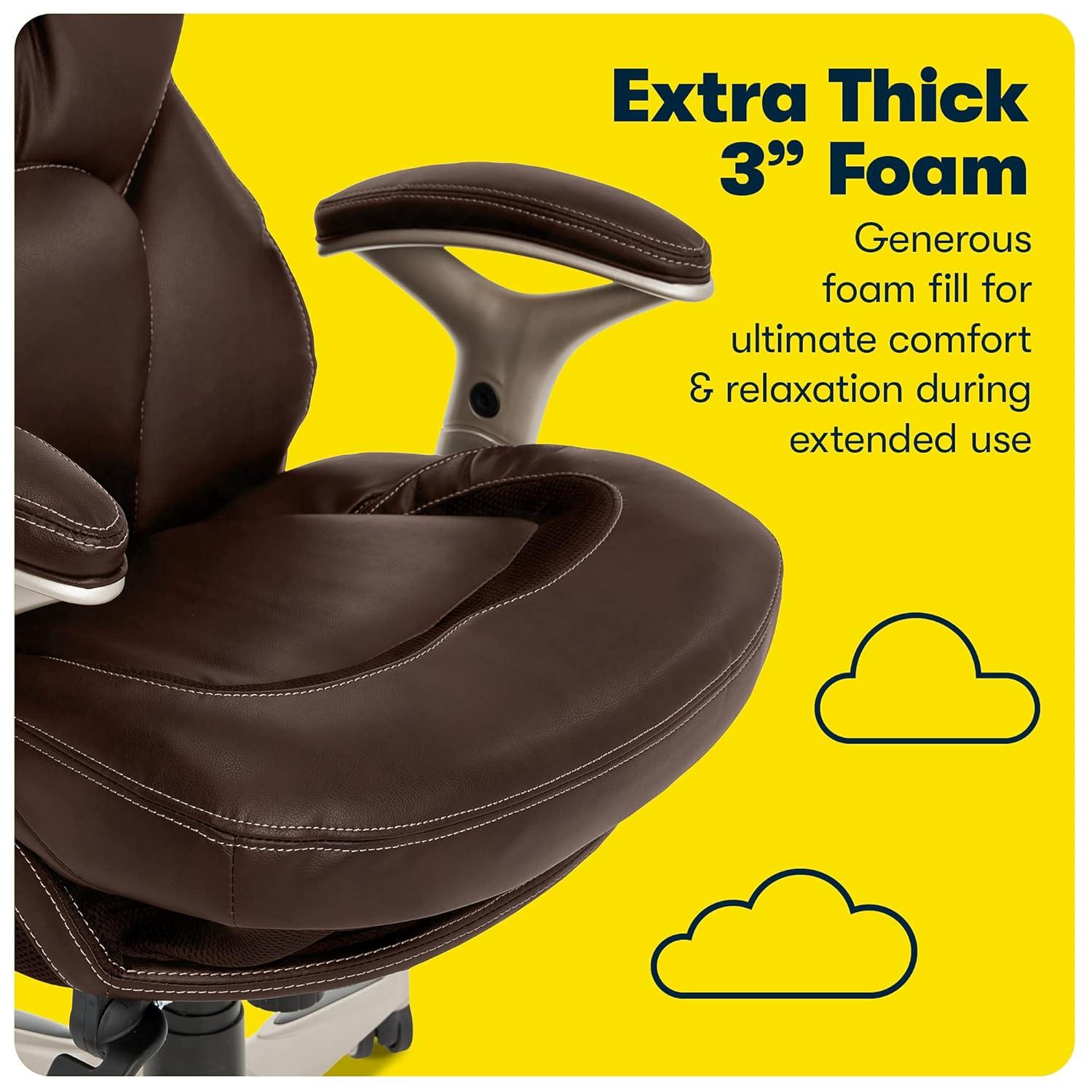 Serta Claremont Ergonomic Executive Office Chair with Back in Motion Technology and Lumbar Support