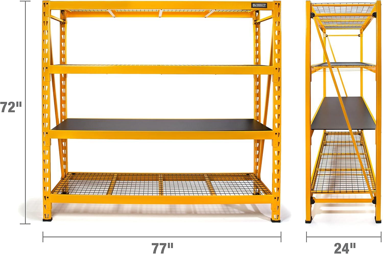 DeWalt 6-Foot Yellow Industrial 4-Shelf Storage Rack