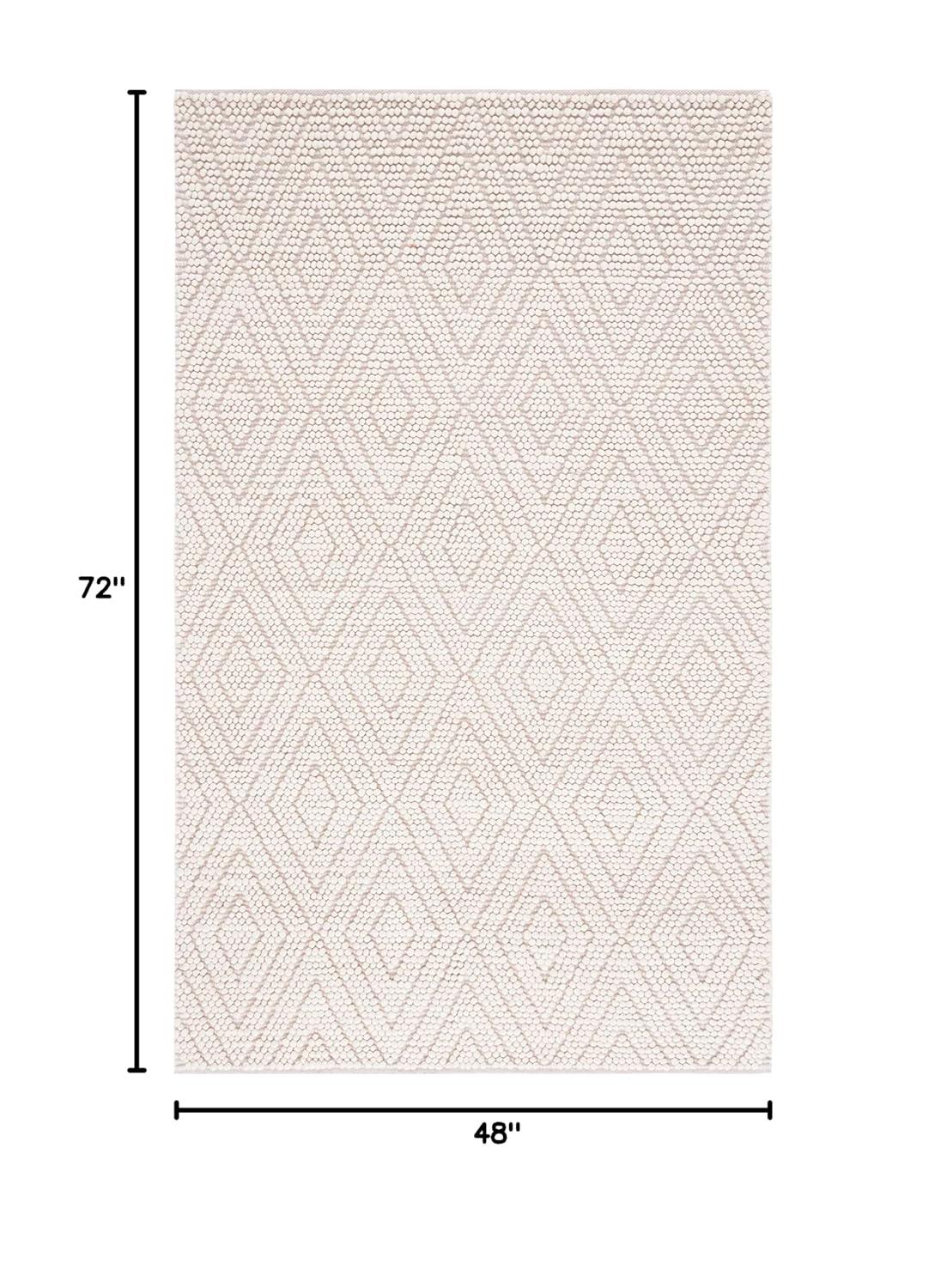 Natura NAT224 Hand Woven Indoor Area Rug - Ivory - 4'x6' - Safavieh
