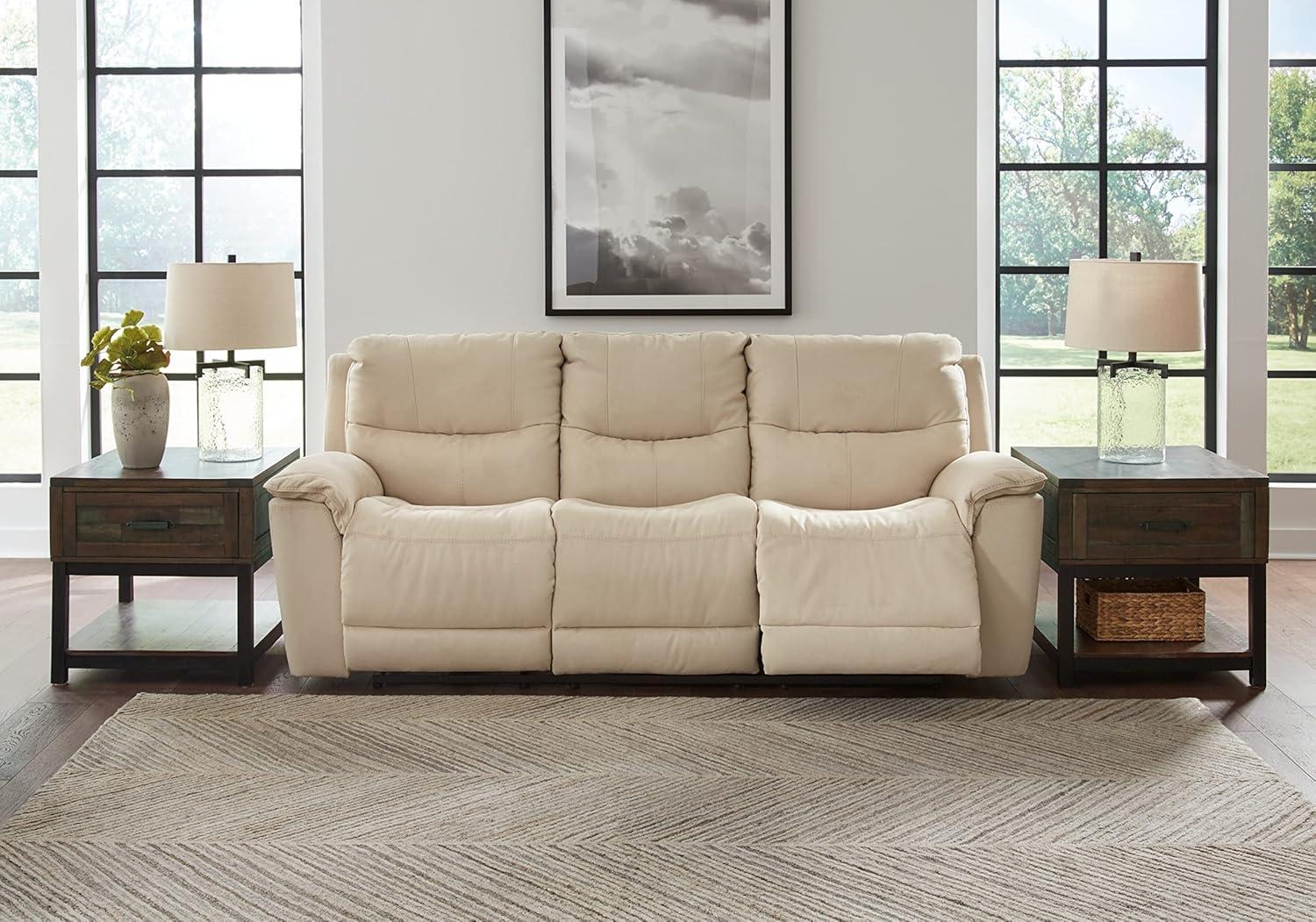 Latte Spot 44'' Contemporary Microfiber Metal Recliner