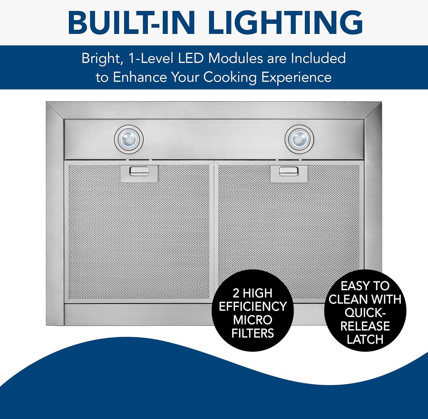 30-Inch Stainless Steel Convertible Wall-Mount Range Hood