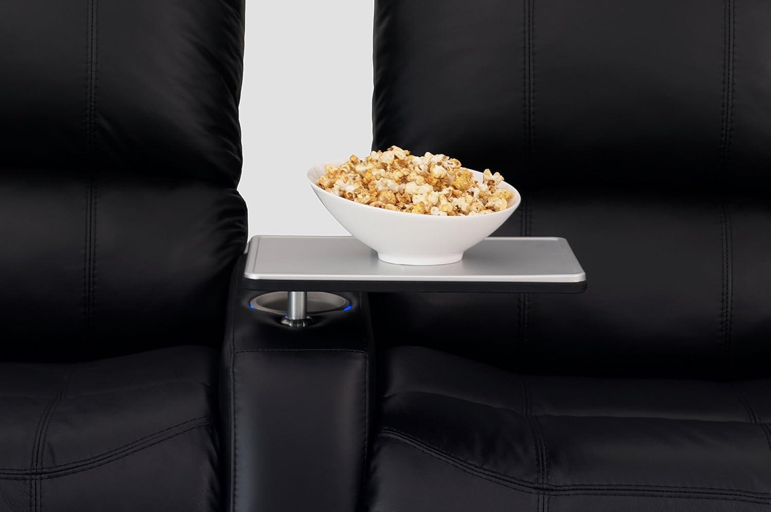 Brushed Aluminum Swivel Tray Table for Recliners