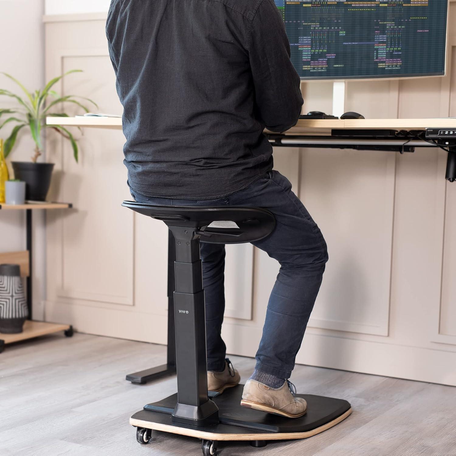 VIVO Ergonomic Leaning Chair with Anti-Fatigue Mat