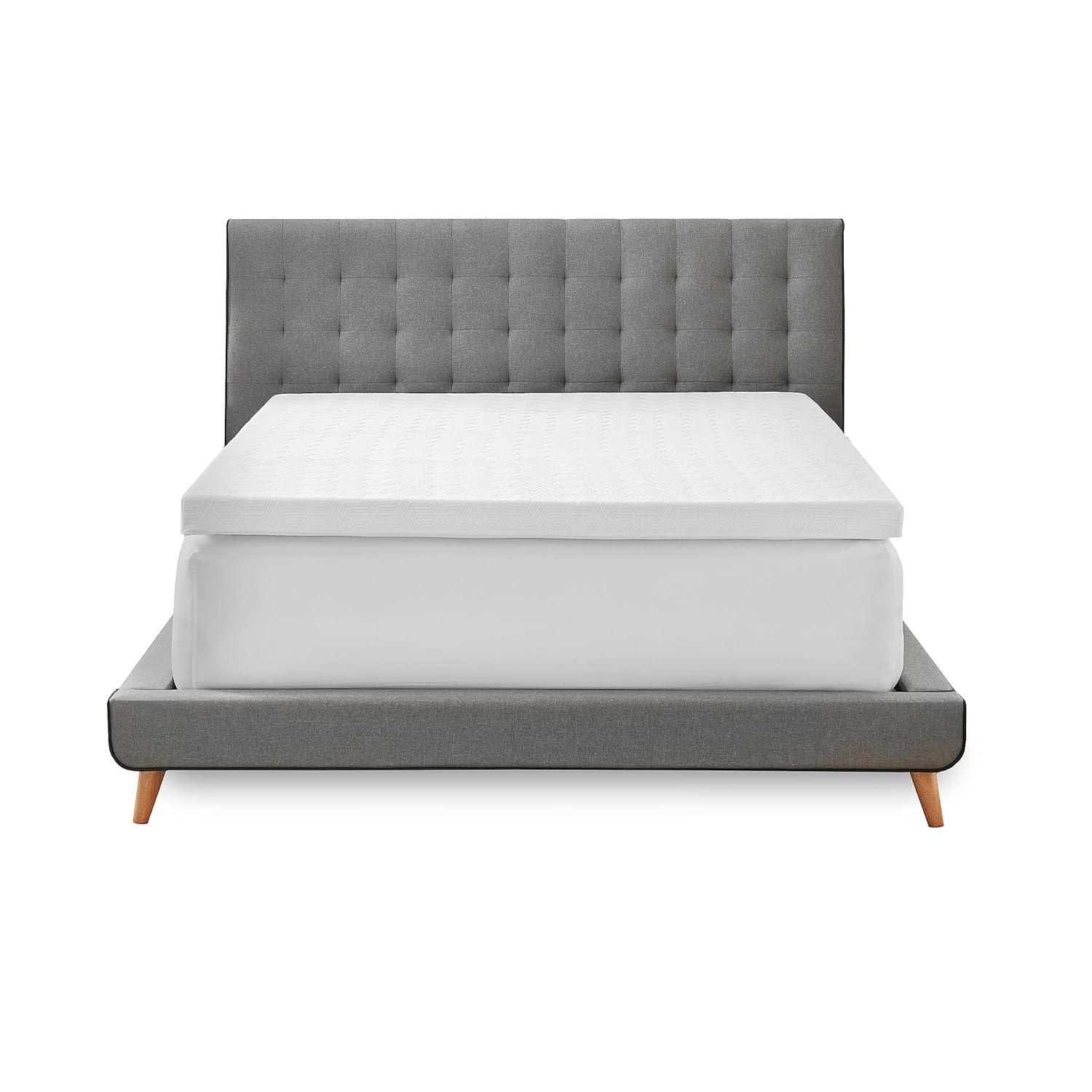 3" Gel Memory Foam Mattress Topper with Cooling Cover