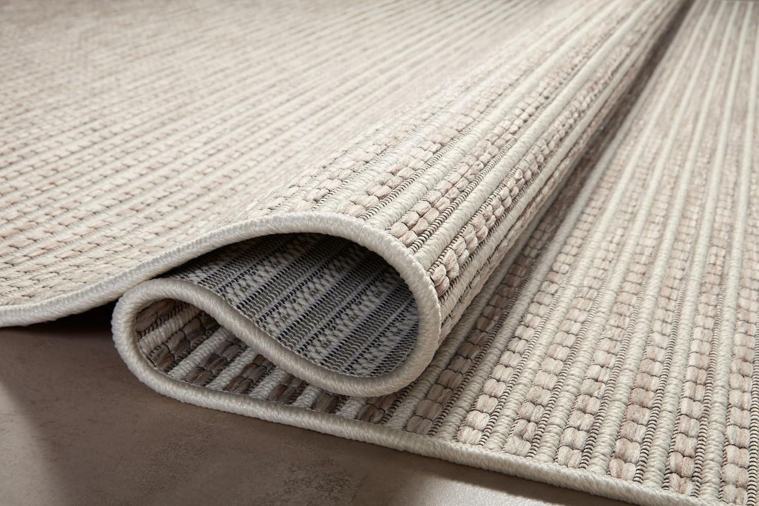 Malibu III Indoor / Outdoor Rug by Amber Lewis x Loloi - Ivory and Dove / 2'3" x 7'7" Runner