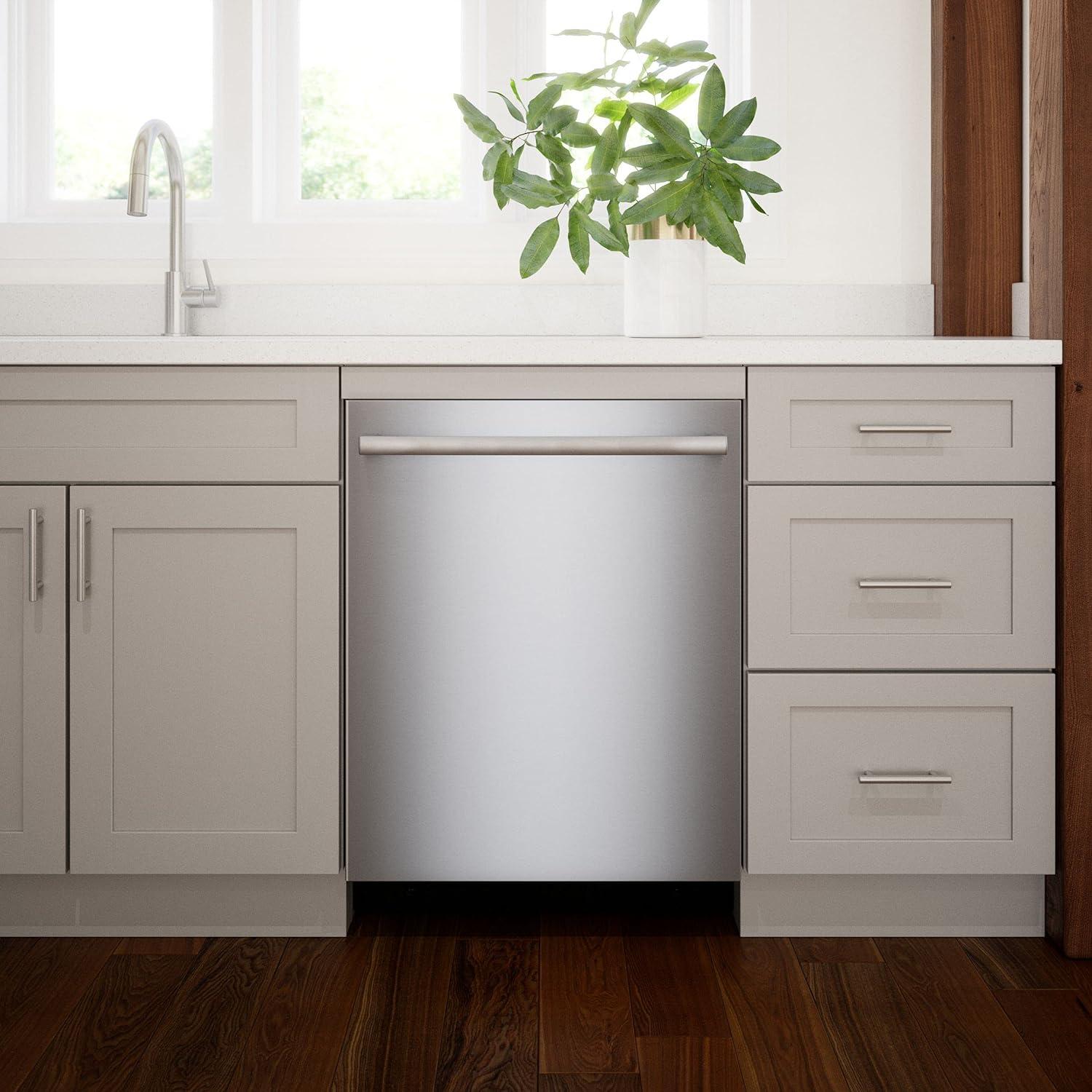 24-Inch Stainless Steel Built-In Dishwasher with Top Control