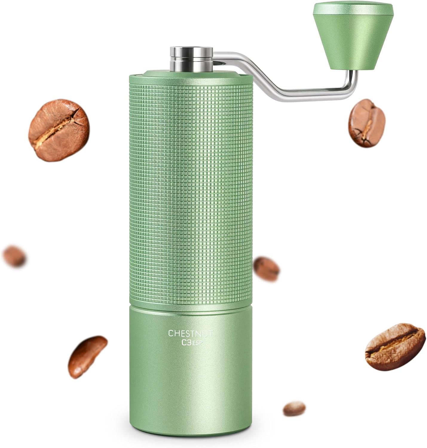 APPENIN WINTER PARK CORP Chestnut C3 ESP Manual Coffee Grinder, Hand Coffee Grinder With Internal Adjustable Grind Setting, Stainless Steel S2C Conical Burr Coffee Grinder, For Espresso To French Press - Green