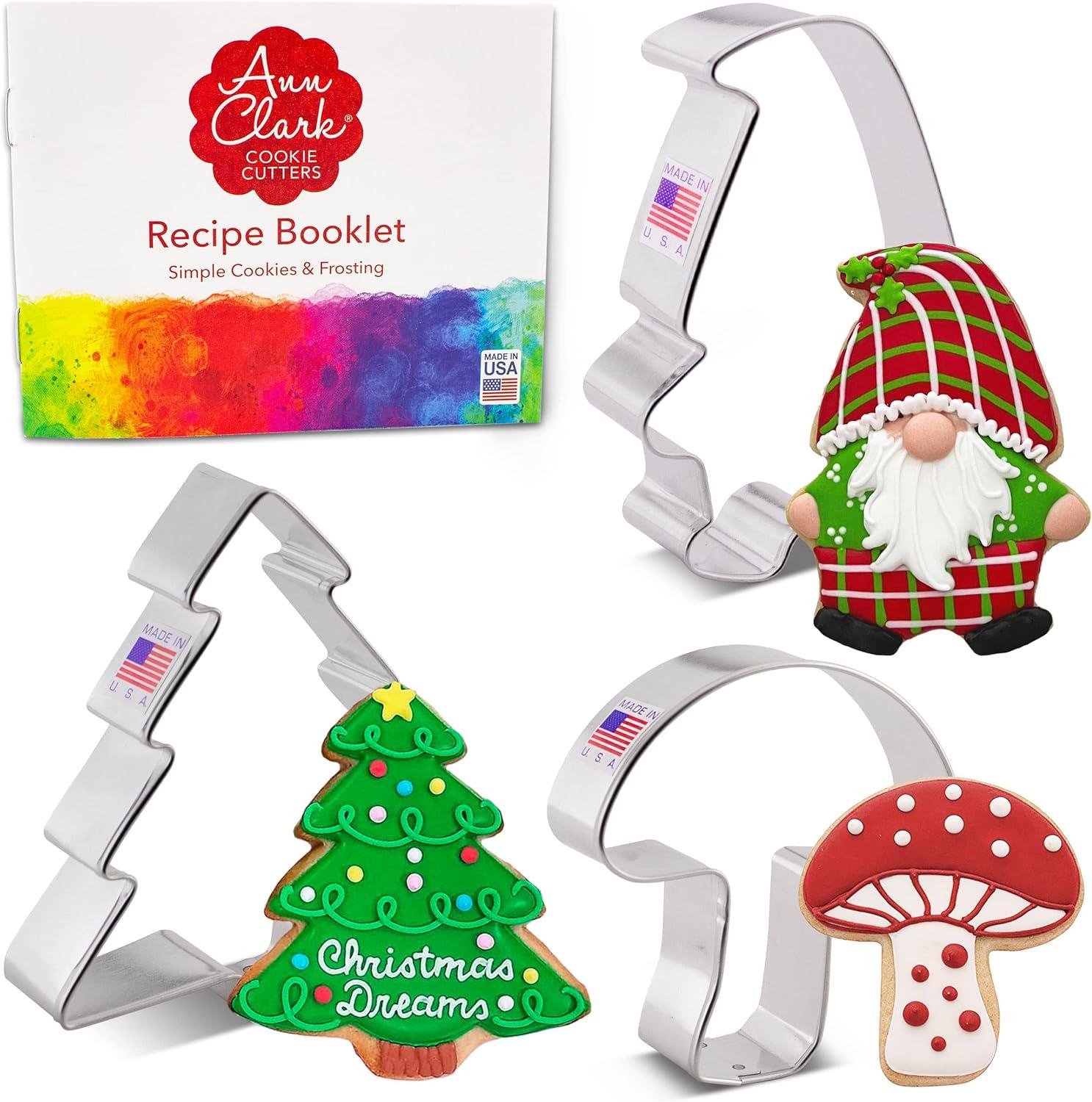 Ann Clark Gnome Cookie Cutter Set, 3-Piece, Made in USA