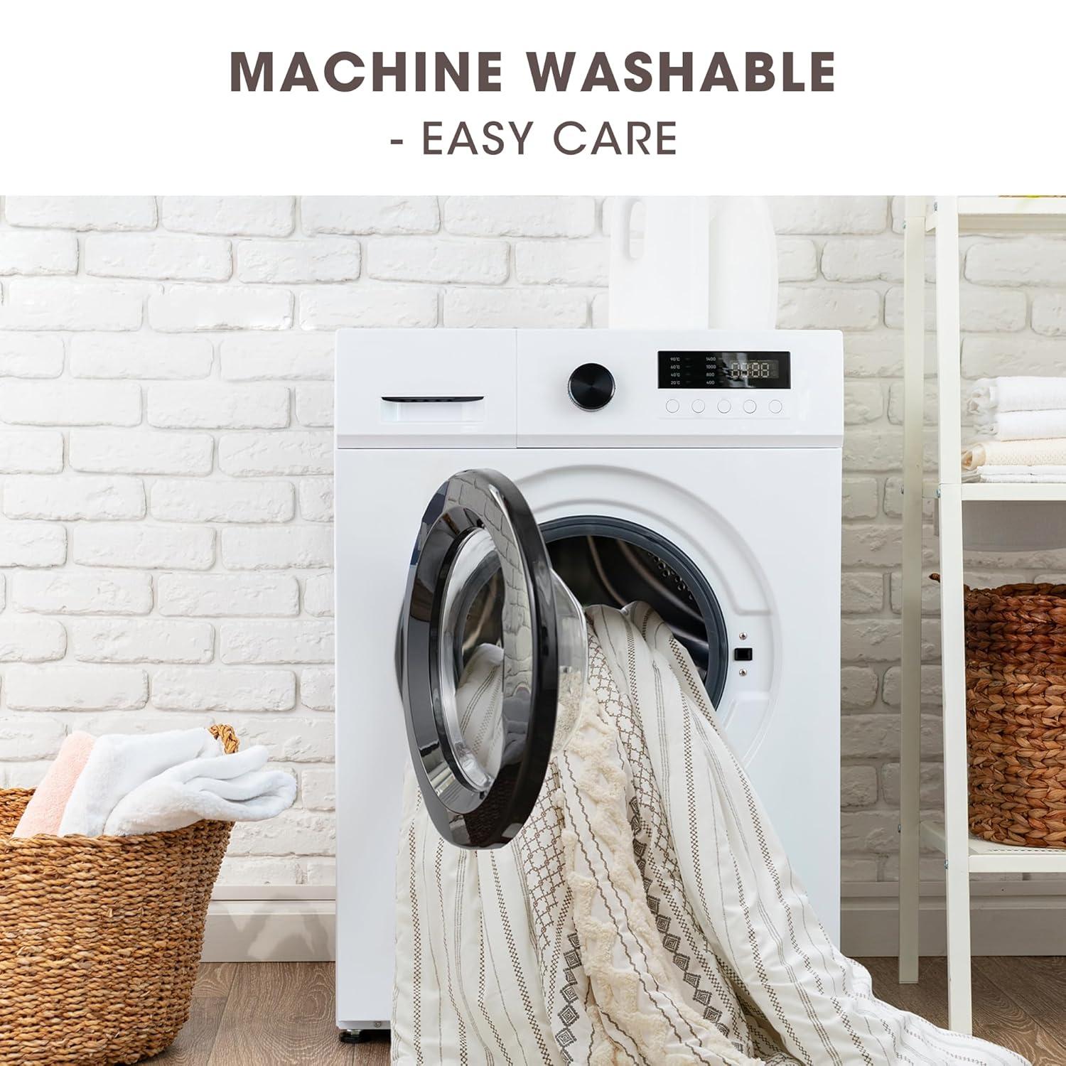 INK+IVY Imani 100% Cotton Printed Shower Curtain with Chenille