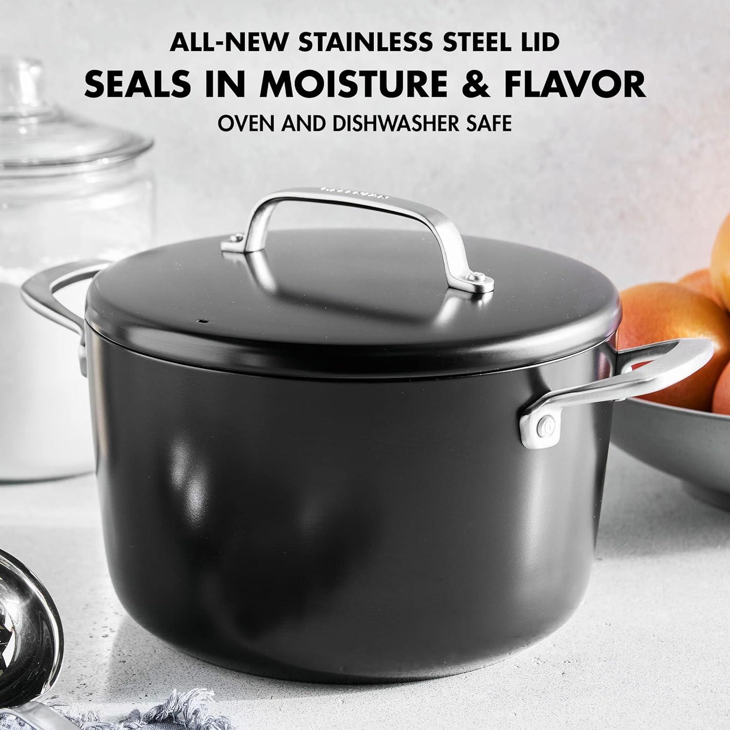 Greenpan 14-in Ceramic Cookware set with Lid