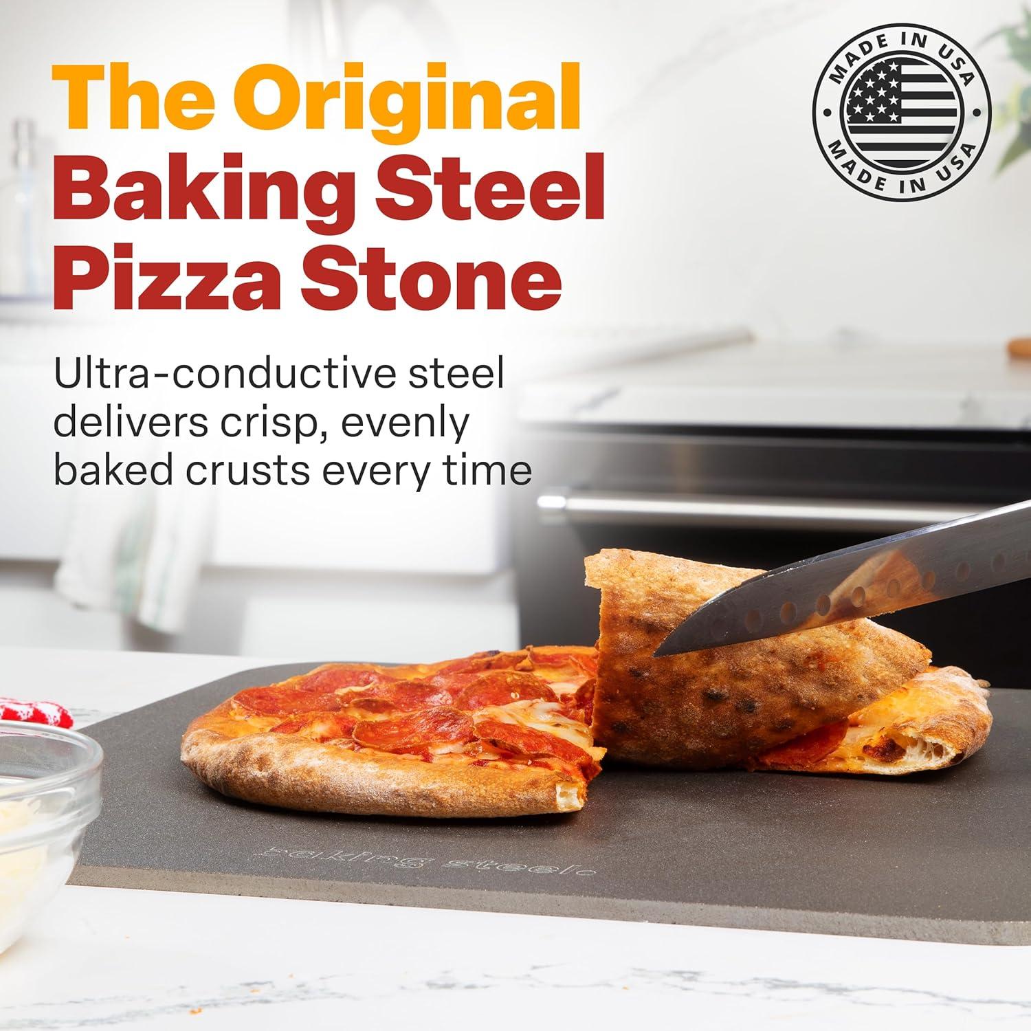 Ultra-Conductive Rectangular Steel Pizza Stone