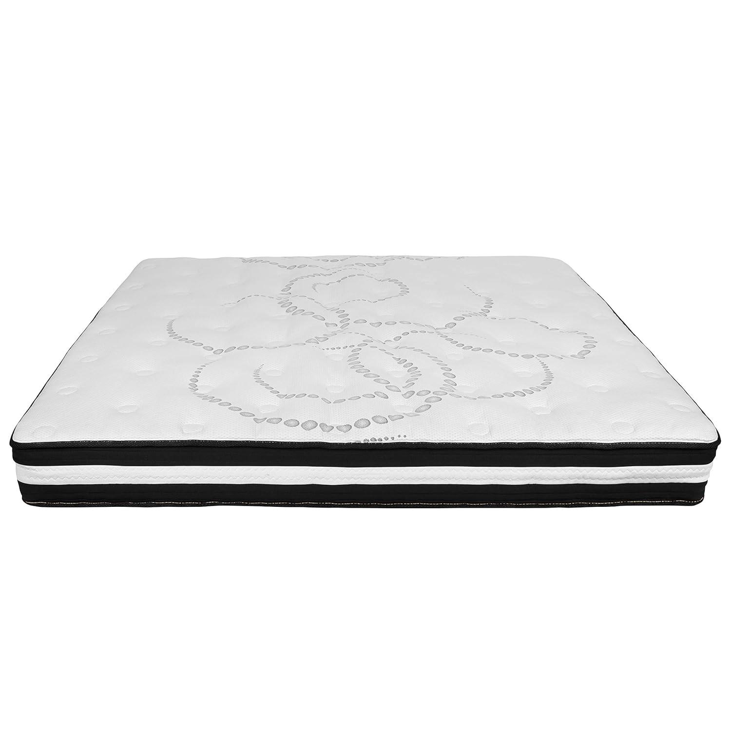 Merrick Lane 10 Inch Hybrid Full Size Mattress CertiPUR-US Certified Foam & Pocket Spring Mattress in a Box