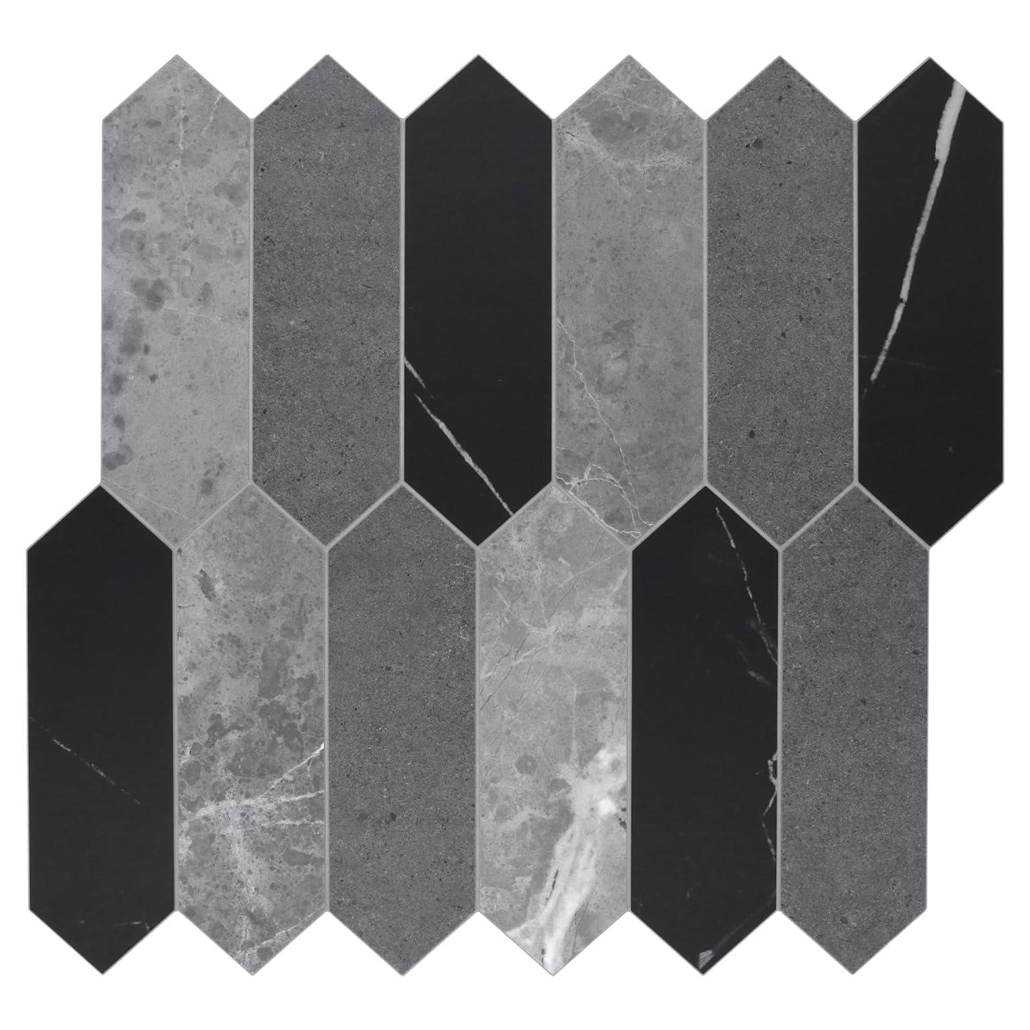 Sunwings 12" x 11.22" Stone Composite Peel & Stick Mosaic Tile