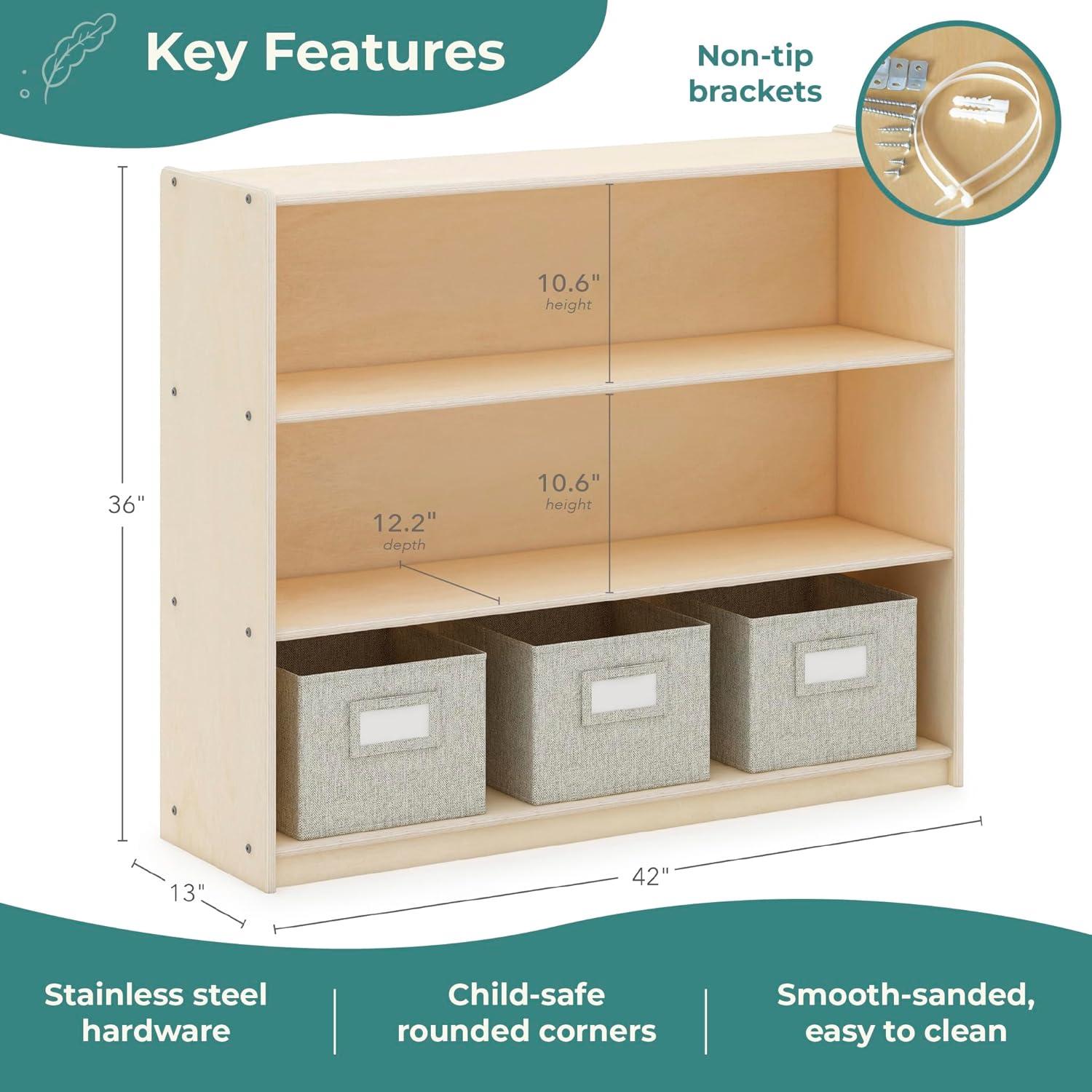 Guidecraft EdQ Essentials 3-Shelf Open Storage & Reviews | Wayfair