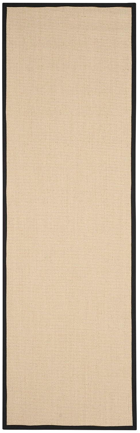 Natural Fiber NF131 Power Loomed Runner Rug - Beige/Black - 2'6"x6' - Safavieh.