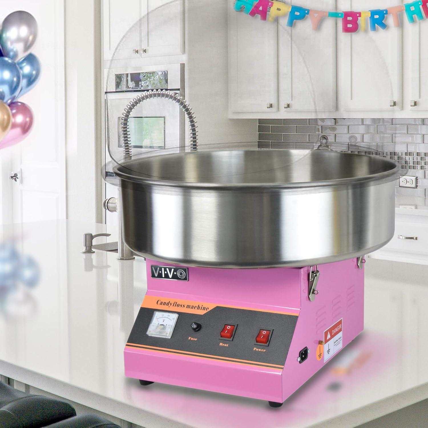 Vivo Electric Commercial Cotton Candy Machine with Bubble Shield
