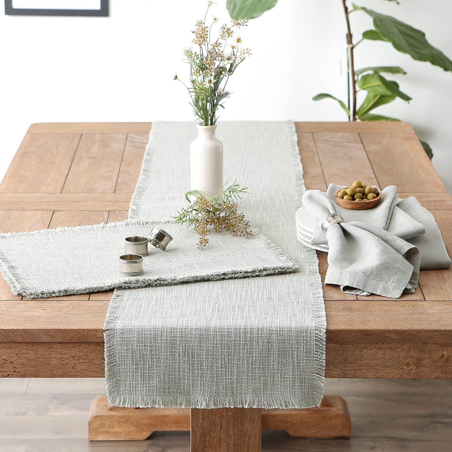 Light Rain Cotton Linen Blend 20" x 20" Napkin Set