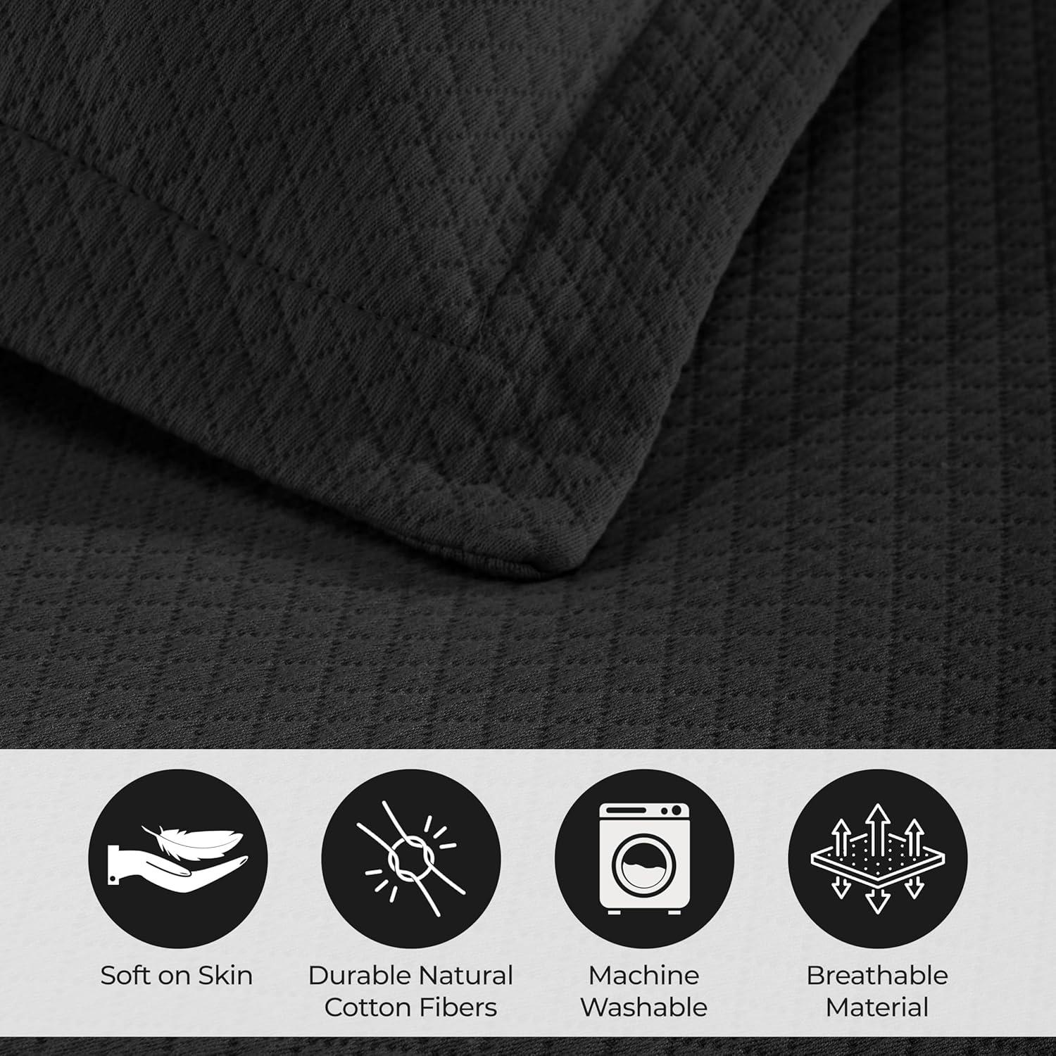 Superior Superior Solitaire Waffled Matelassé Bedspread Set with Shams