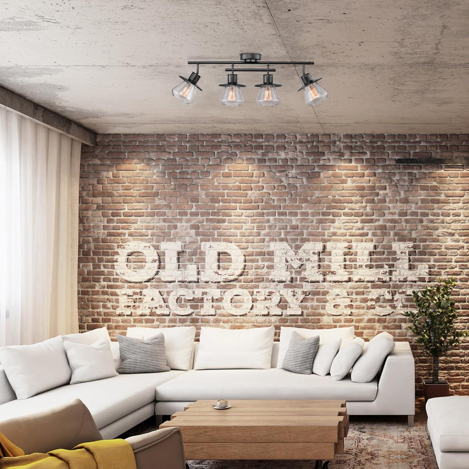 Globe Electric Nate 4-Light Dark Bronze Track Lighting Kit, 59530