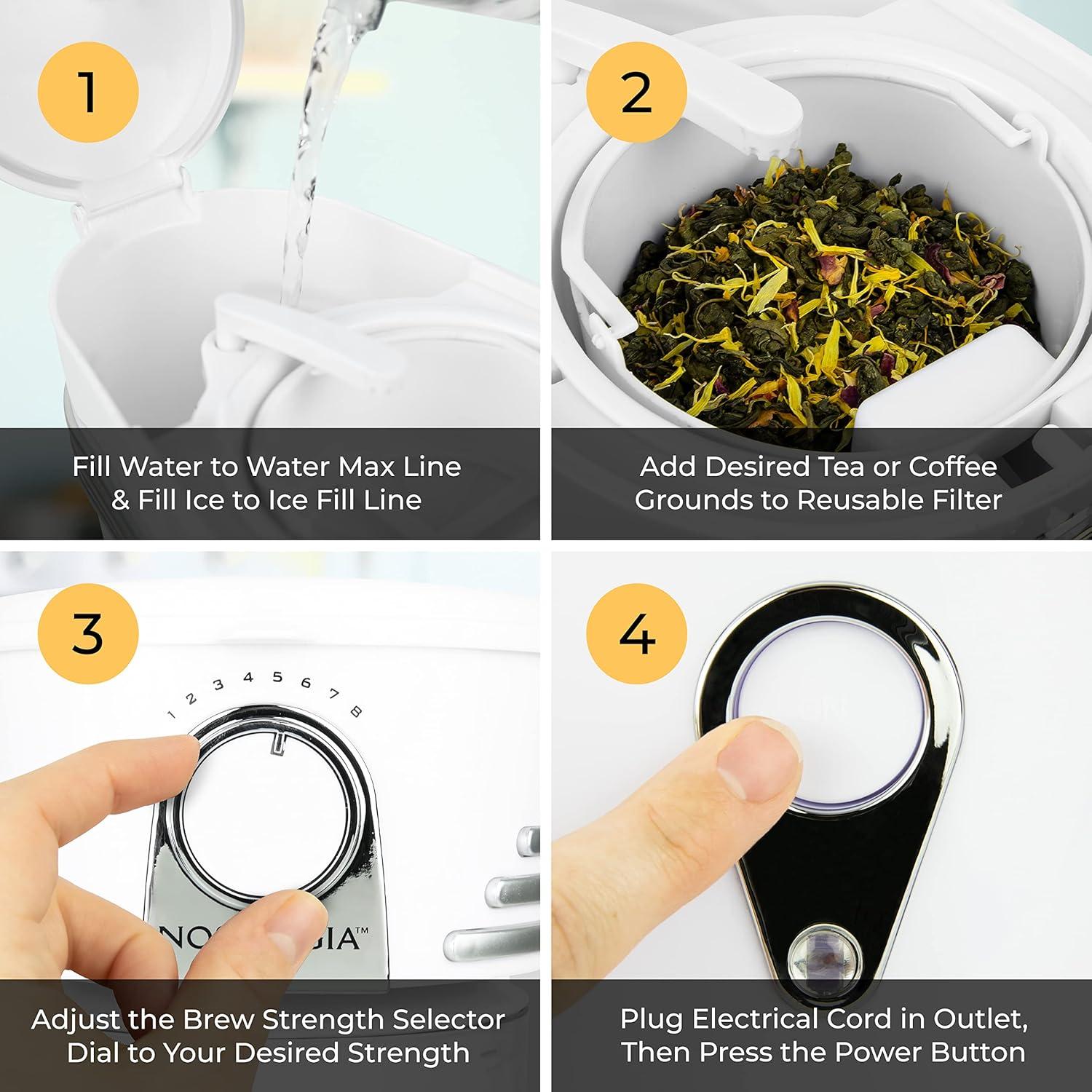 Nostalgia Nostalgia 3-Cup Coffee Maker NCIT3PLSWH6A