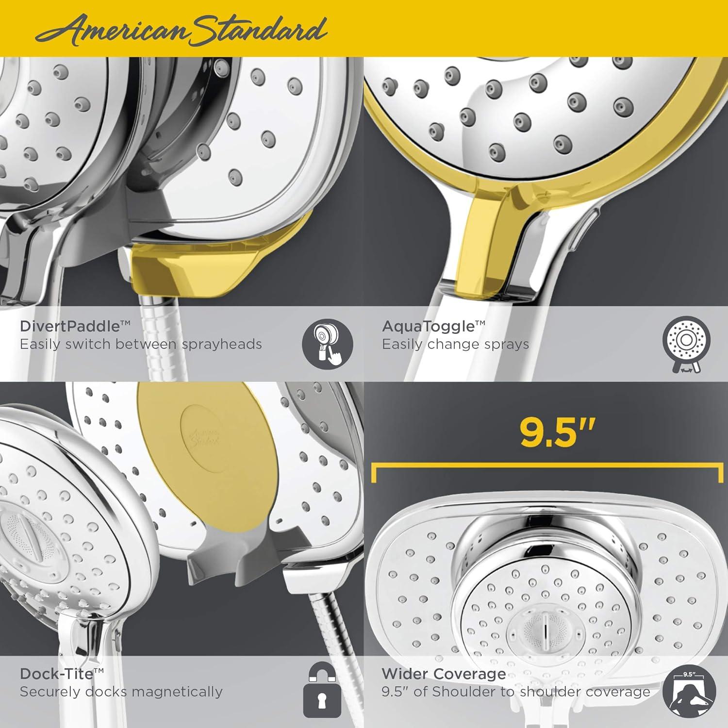 Polished Nickel Multi-Function Handheld and Wall Mounted Shower Head