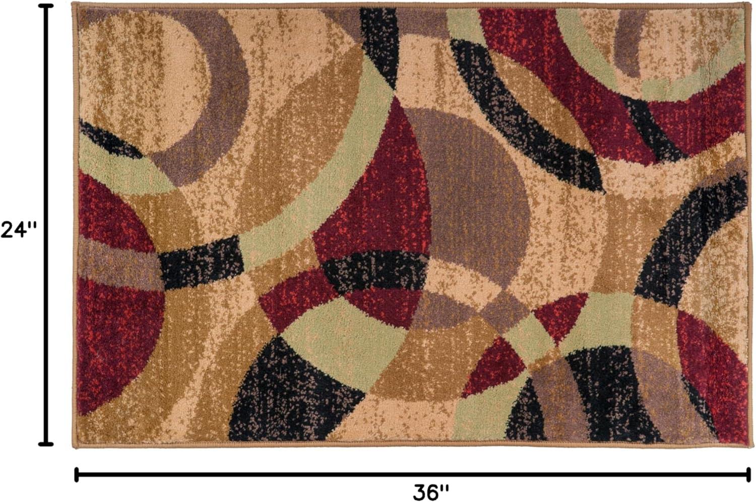 World Rug Gallery Geometric Circles Area Rug