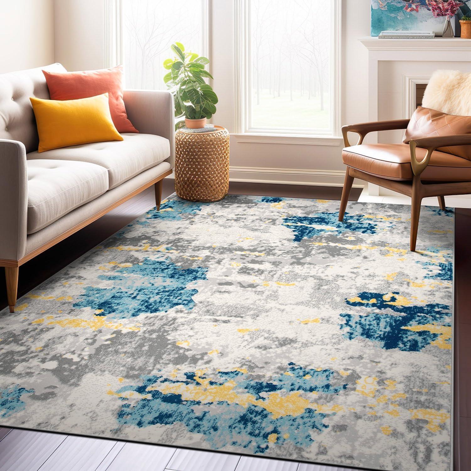 World Rug Gallery Distressed Abstract Pattern Area Rug