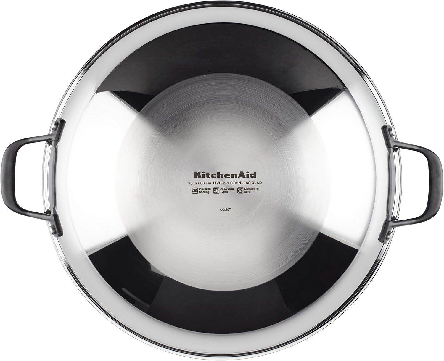 KitchenAid 5-Ply Clad Stainless Steel 15" Wok