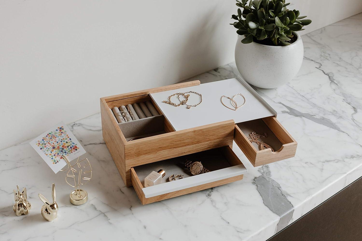 Umbra Stowit White and Neutral Jewelry Box Storage