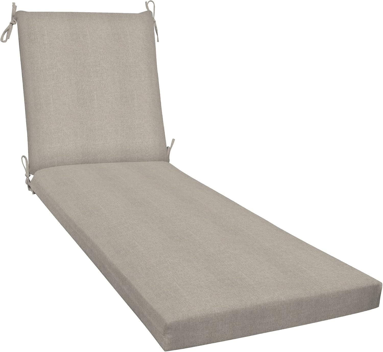 Honeycomb Outdoor Chaise Lounge Cushion - Heathered Solid Taupe
