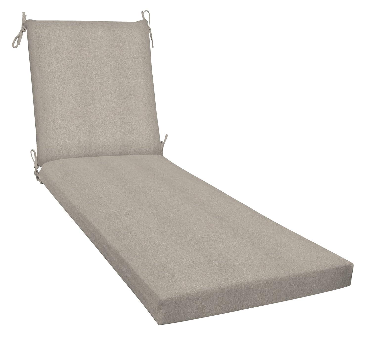 Honeycomb Outdoor Chaise Lounge Cushion - Heathered Solid Taupe