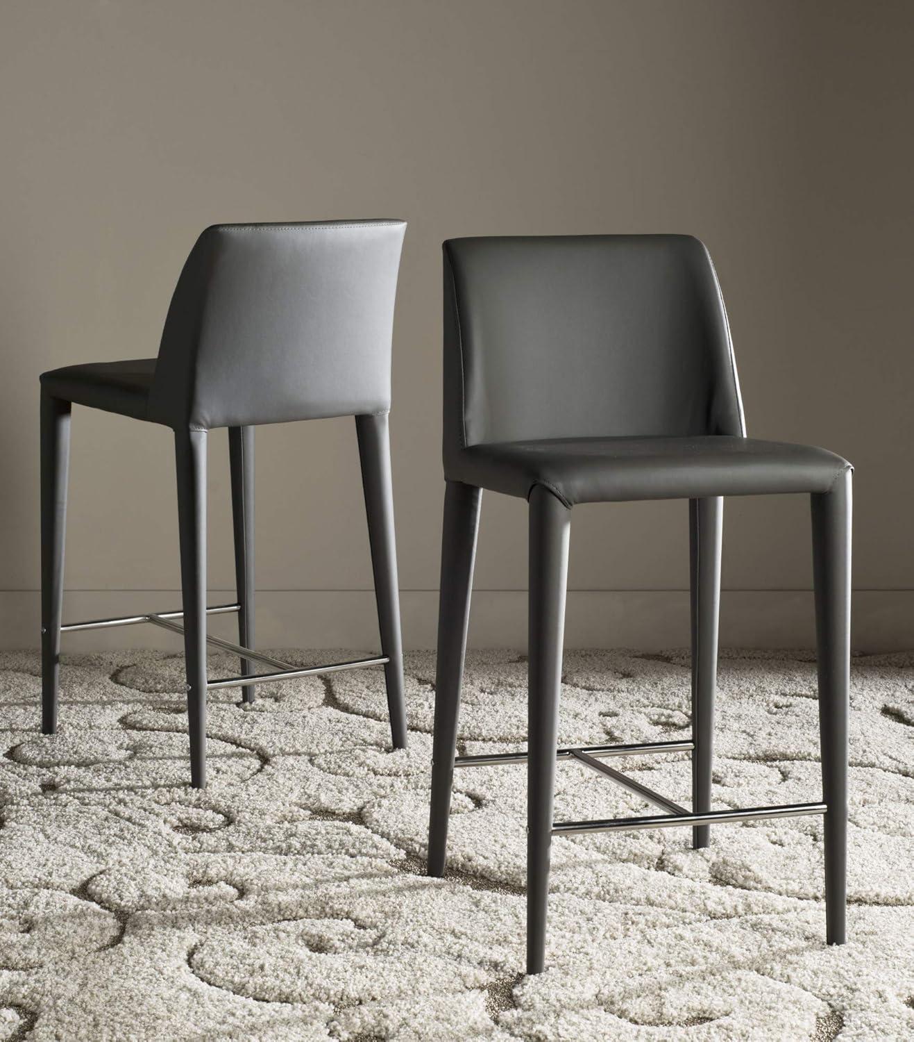 Garretson Counter Stool (Set of 2) - FOX2021 - Black - Safavieh Couture