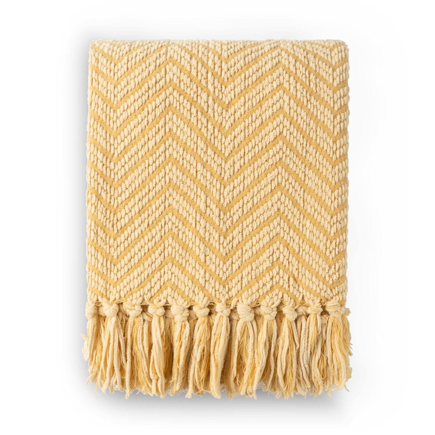 Battilo Home Throw Blanket for Couch, Super Soft Cozy Warm Throws for Twin Bed, Knit Woven Chenille Blanket Versatile for Sofa Bedroom Home Decor