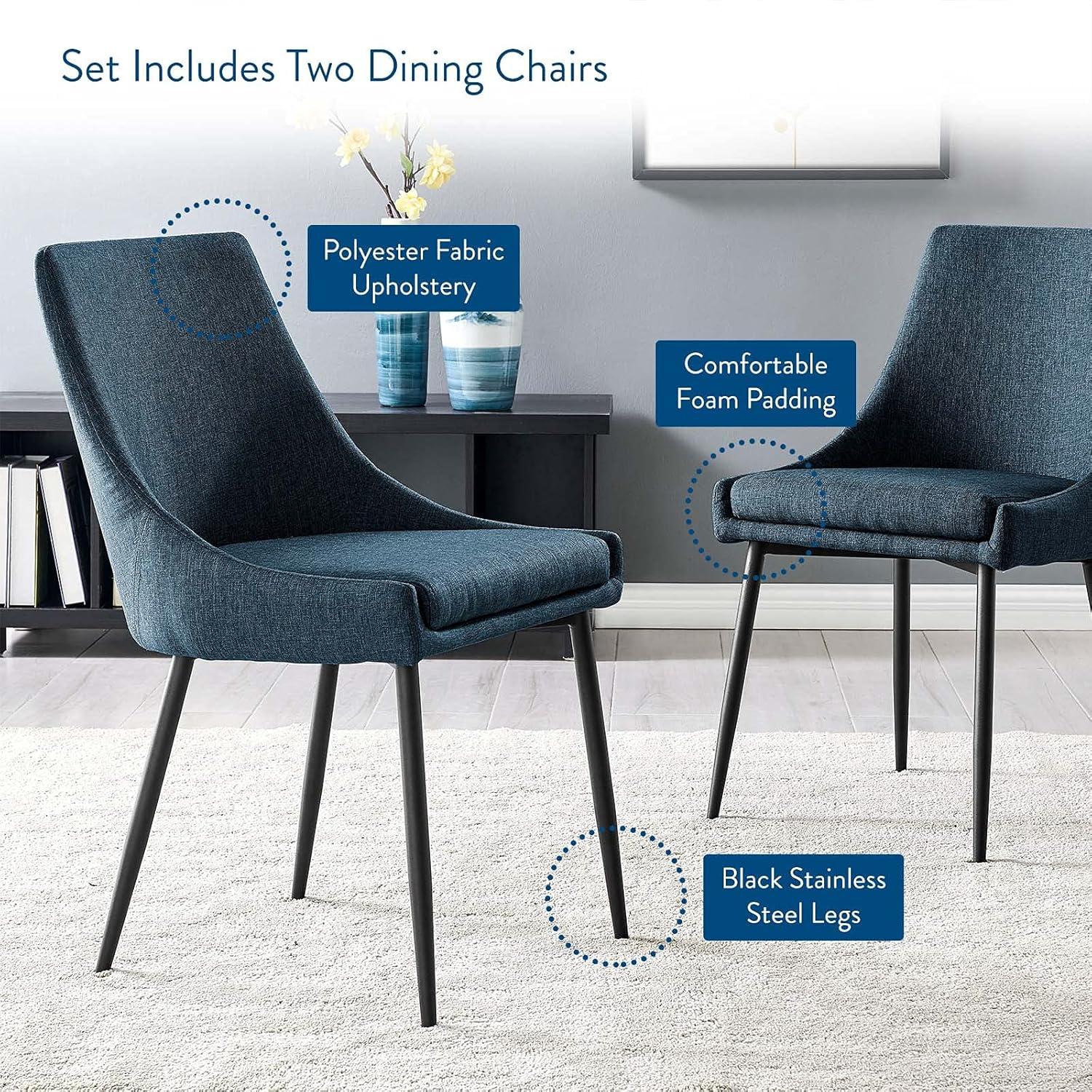 Modway Viscount Upholstered Fabric Dining Chairs - Set of 2