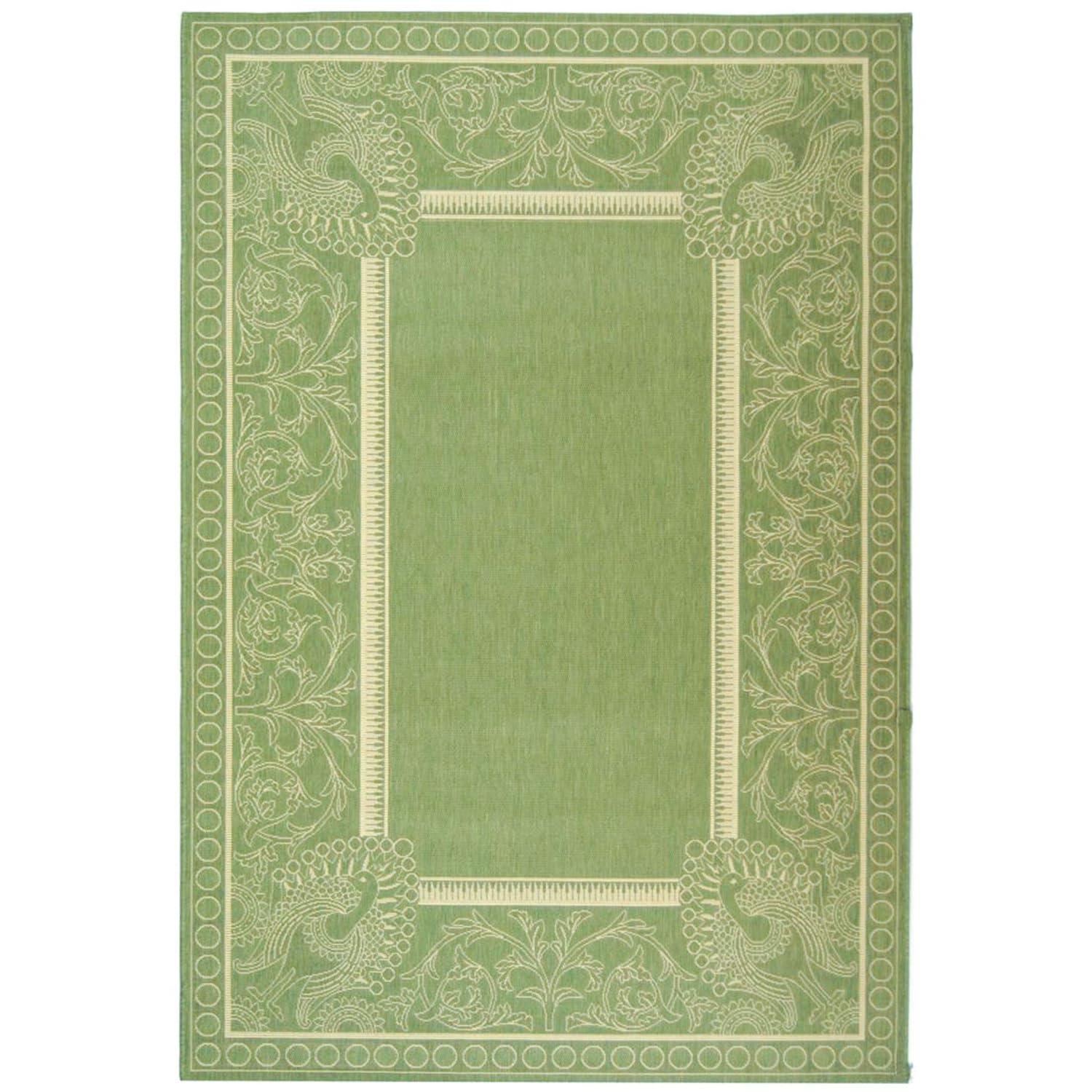 Courtyard CY2965 Power Loomed Indoor/Outdoor Area Rug - Olive/Natural - 5'3"x7'7" - Safavieh.