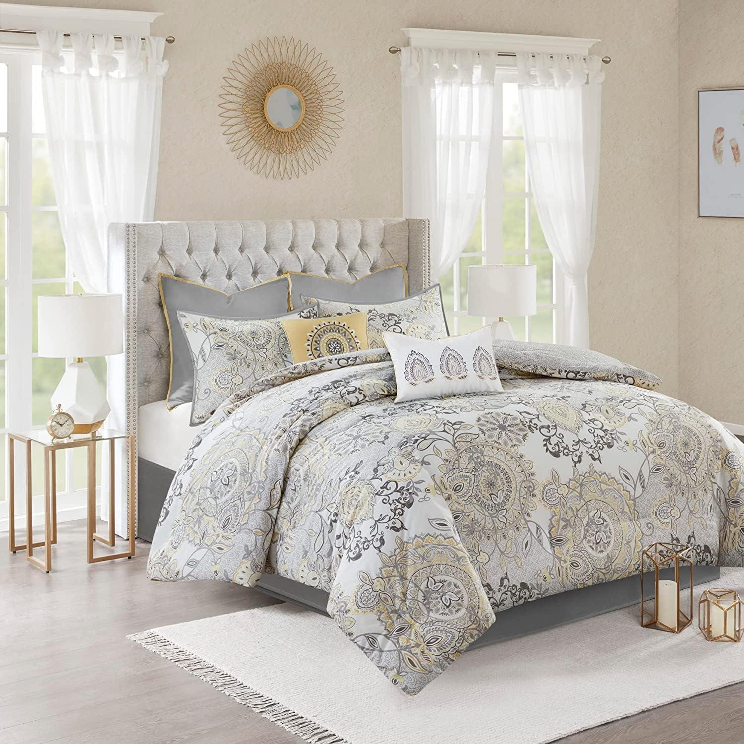 Isla 8 Piece Reversible Cotton Floral Comforter Set