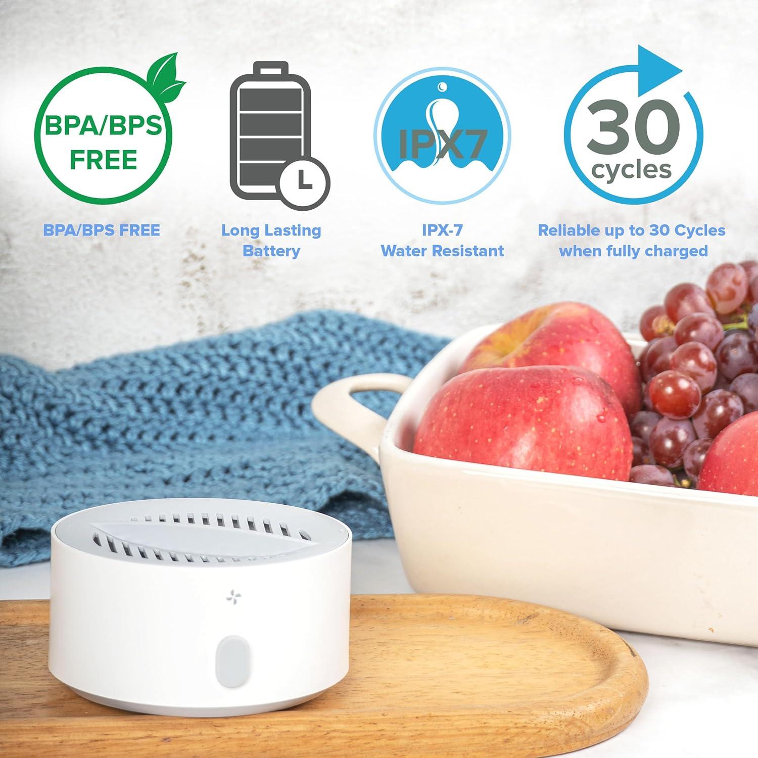 AquaPure AquaPure - Fruit and Vegetable Washing Machine, USB-Rechargeable Produce Purifier 3.94 x 1.97 in