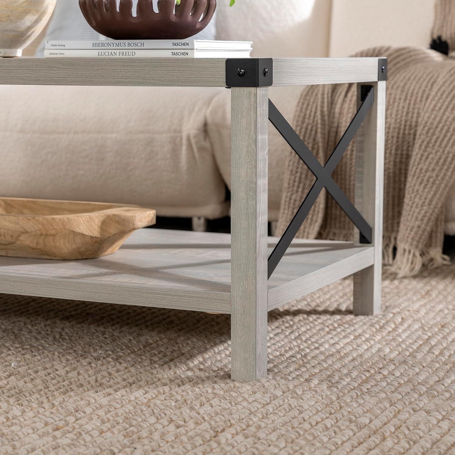 Modern Farmhouse Coffee Table - Stone Gray